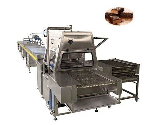 Large Capacity P400 Chocolate Enrobing Machine With Cooling Tunnel Large Capacity P400 Chocolate Enrobing Machine With Cooling Tunnel